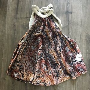 Free People Velvet Paisley Burnout Halter